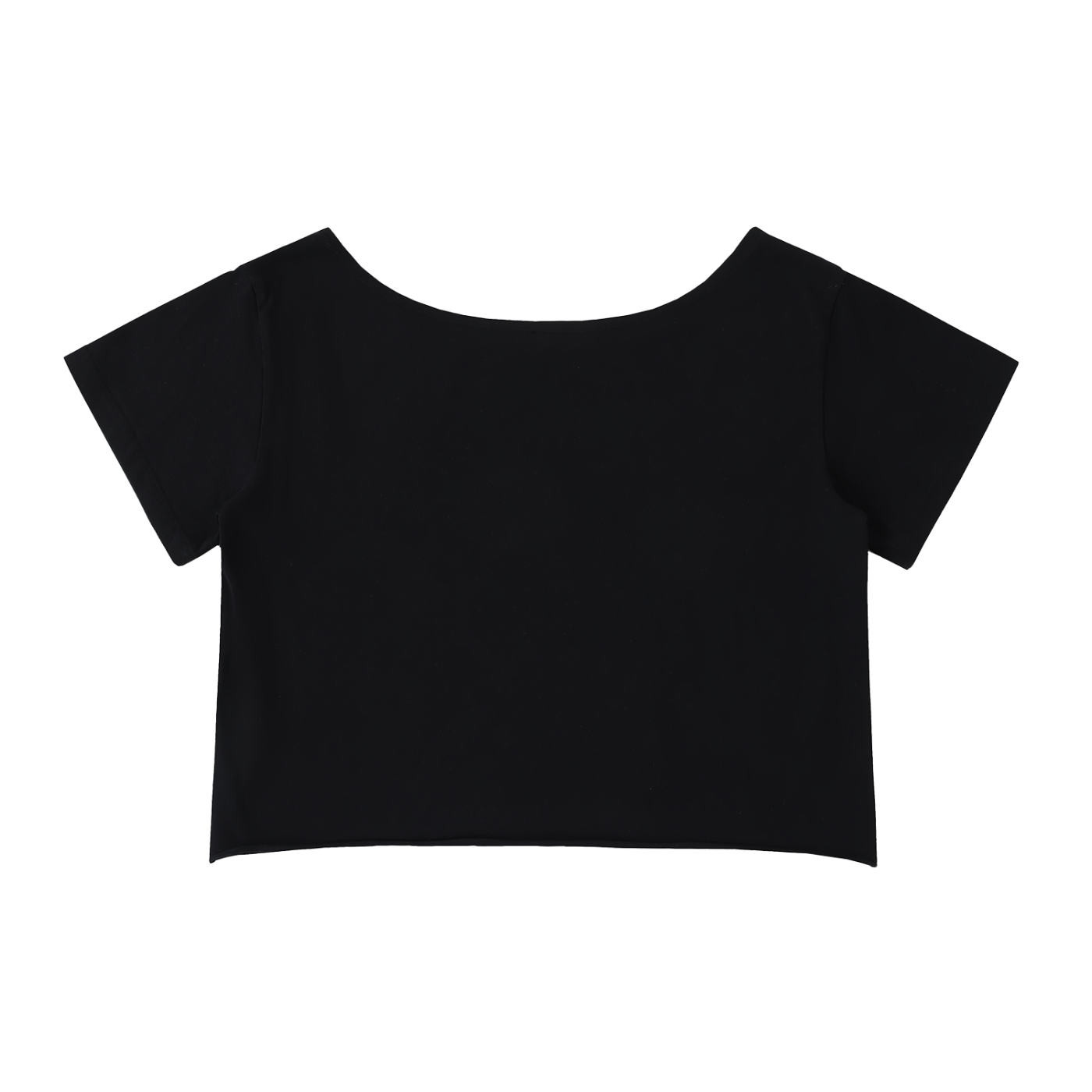 "New York: The City Never Sleeps"Off-Shoulder Rolled Hem Cotton Shirt