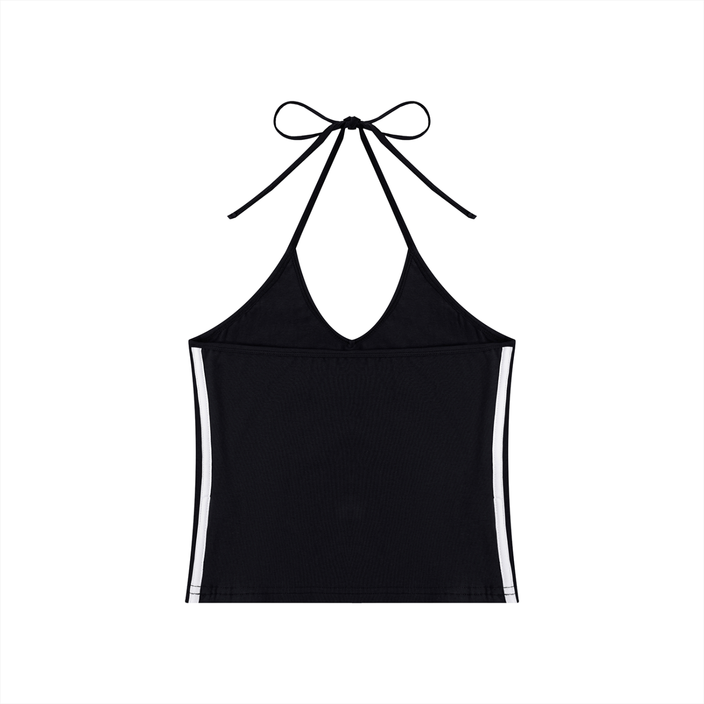 Color Block Halter Crop Tank Top