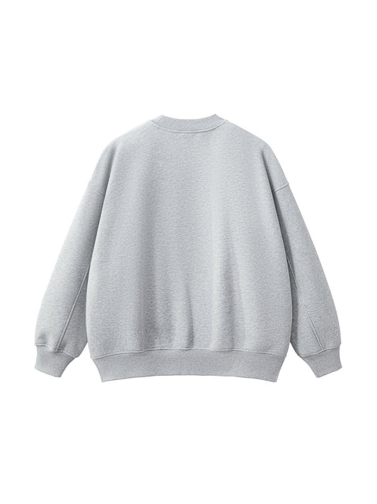 Fleece Side Slit Crewneck Sweatshirt