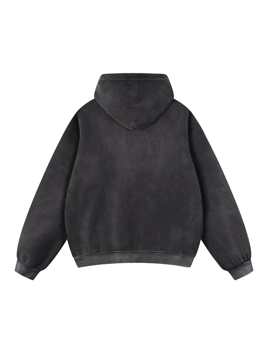 Sun Fade Contrast Tape Fleece Hoodie