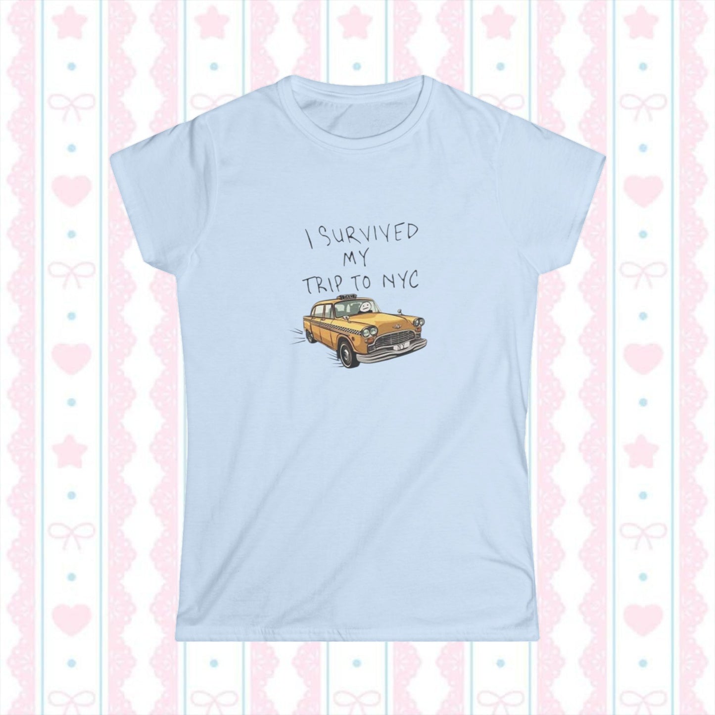 I Survived My Trip to NYC Tee-Vintage Taxi Graphic T-Shirt