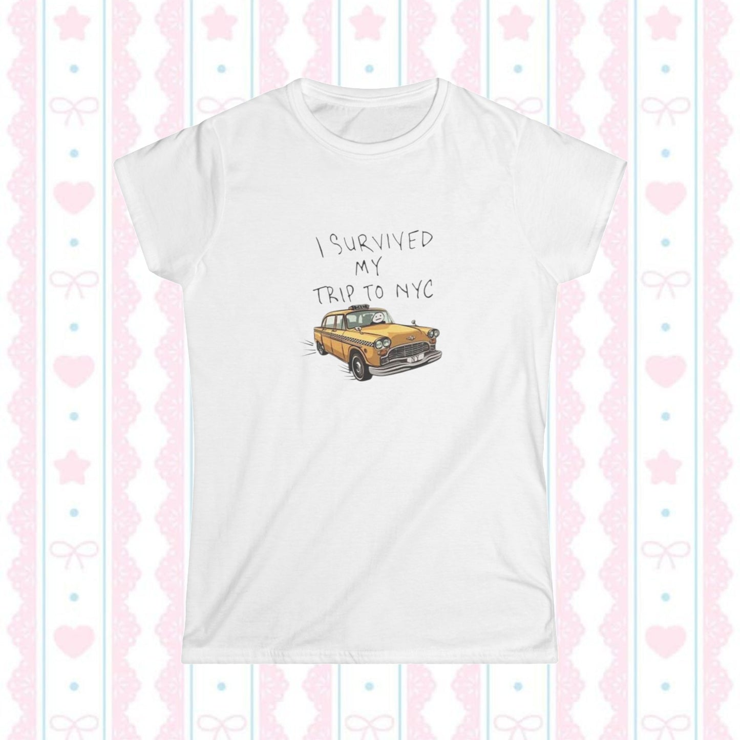 I Survived My Trip to NYC Tee-Vintage Taxi Graphic T-Shirt