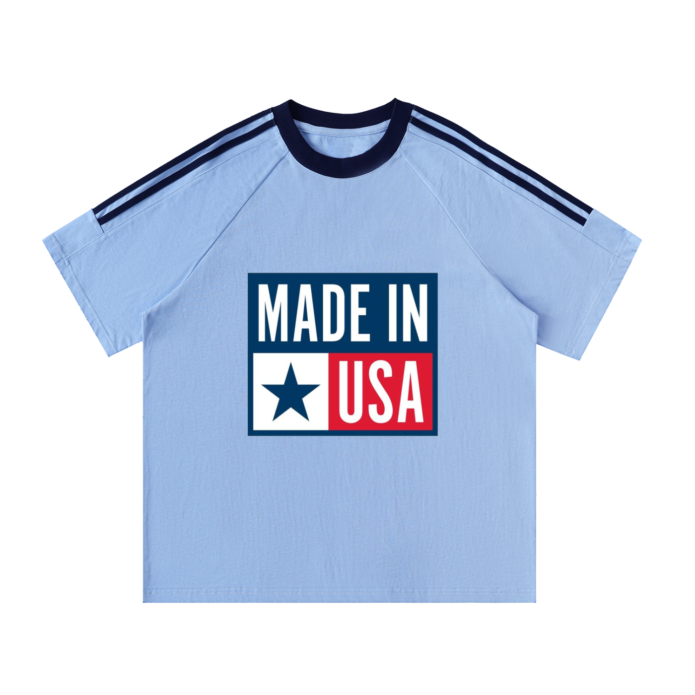 "Made in USA" contrast crewneck shirt