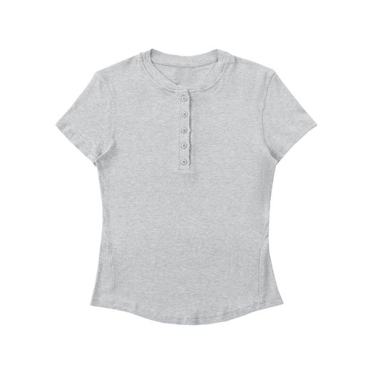 Bodycon Henley Shirt