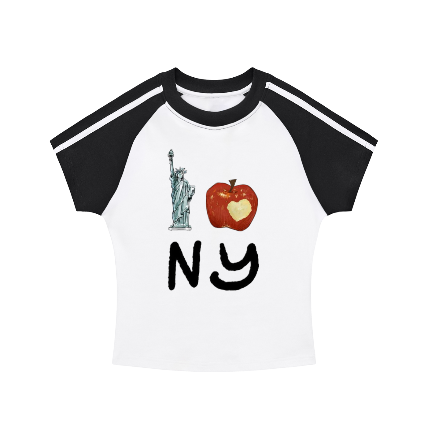 🗽🍎 NY Contrast Stripes Bodycon Shirt