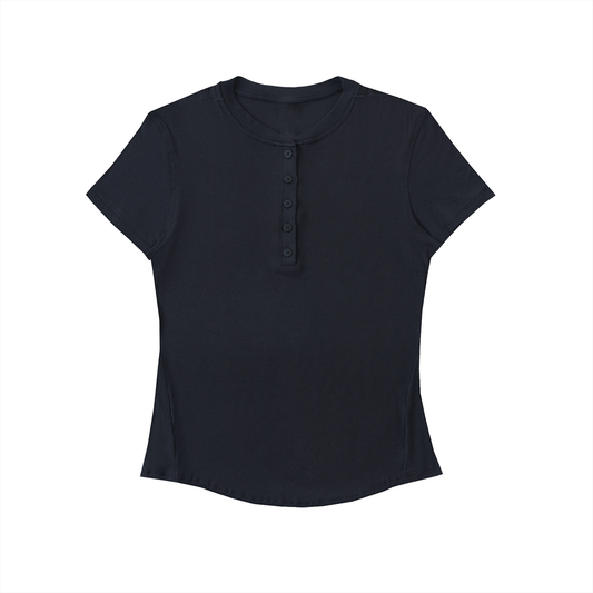 Bodycon Henley Shirt