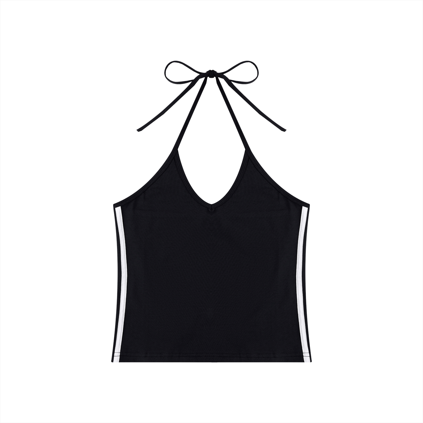 Color Block Halter Crop Tank Top