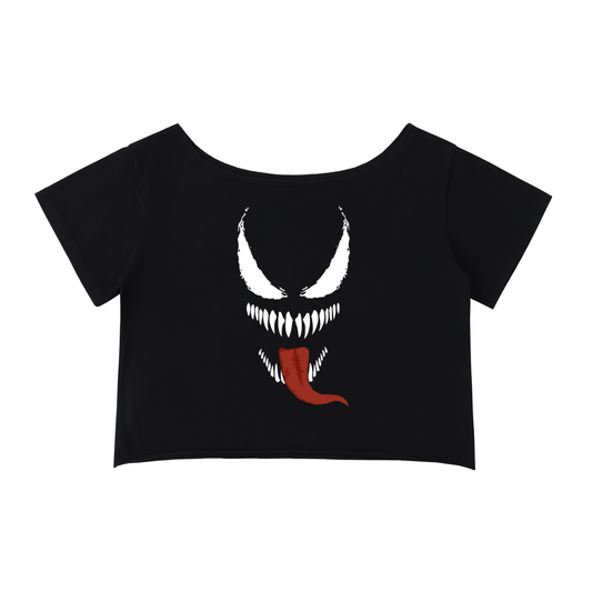 venom themed wide neck shirt