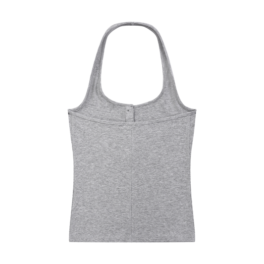 Ribbed Henley Tank Top