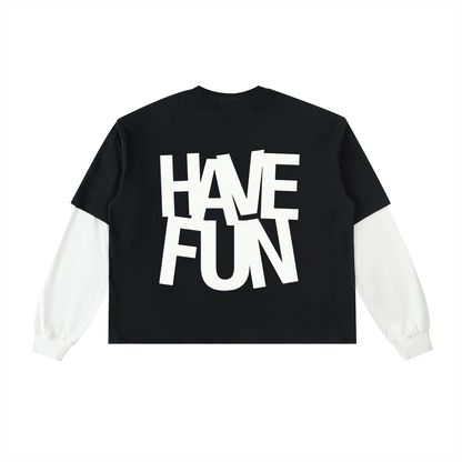 "Have Fun" Layered Long-Sleeve T-Shirt