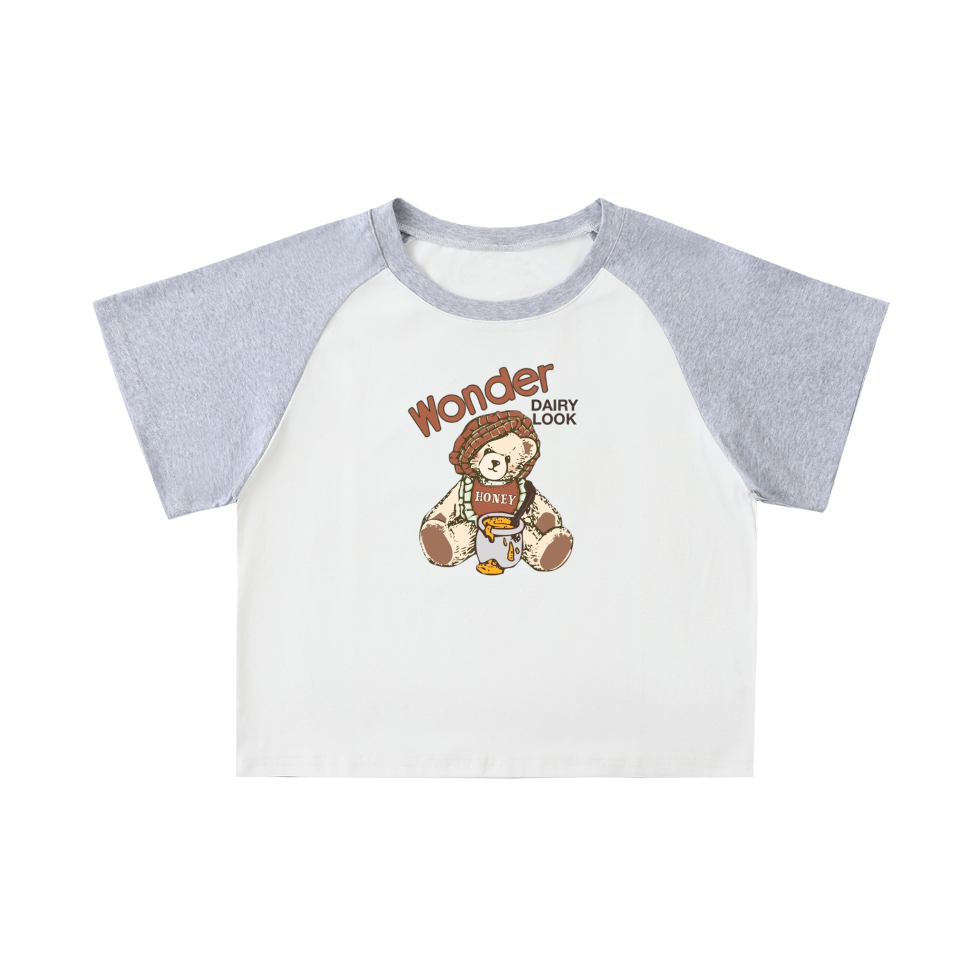 "wonder diary look"raglan sleeve tee