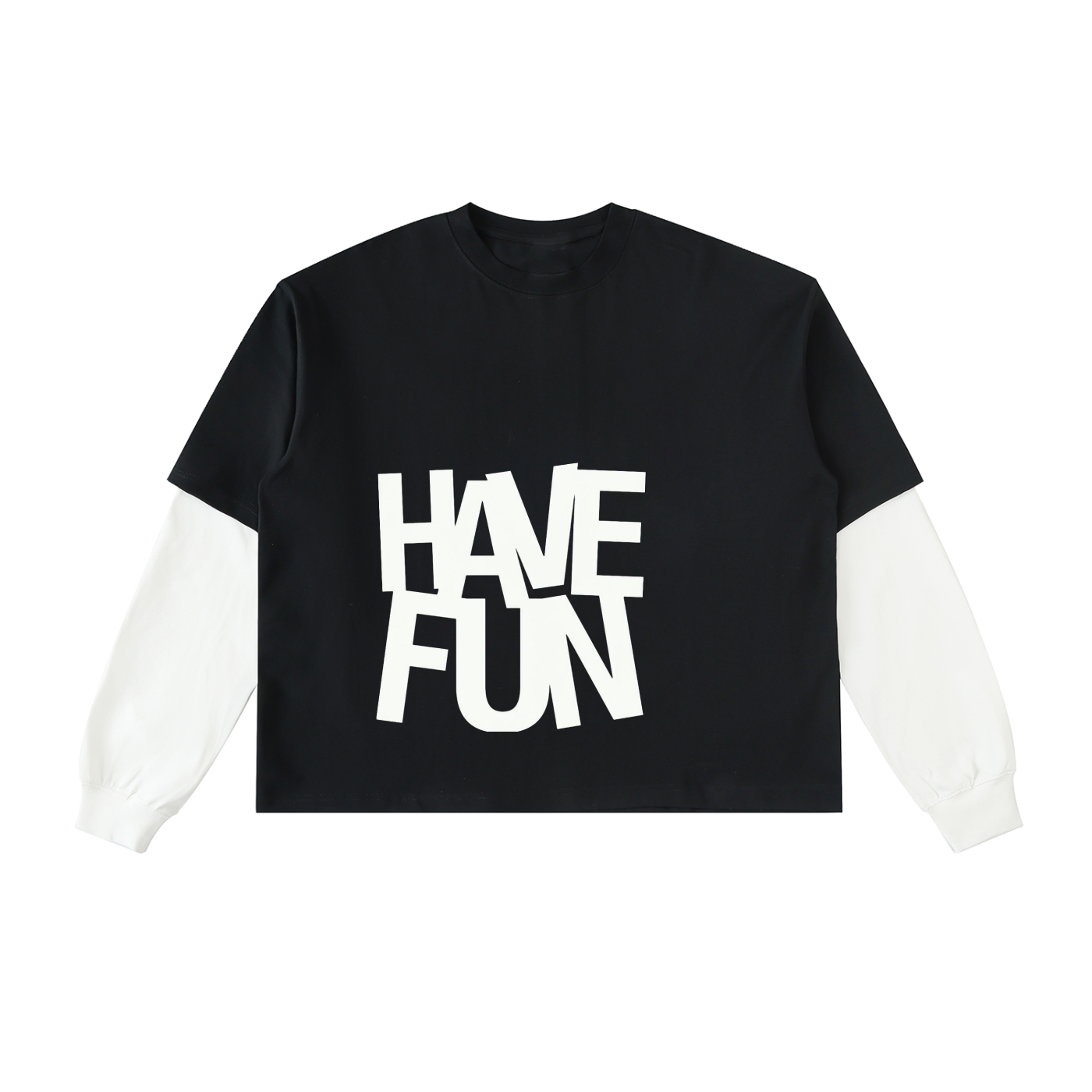 "Have Fun" Layered Long-Sleeve T-Shirt