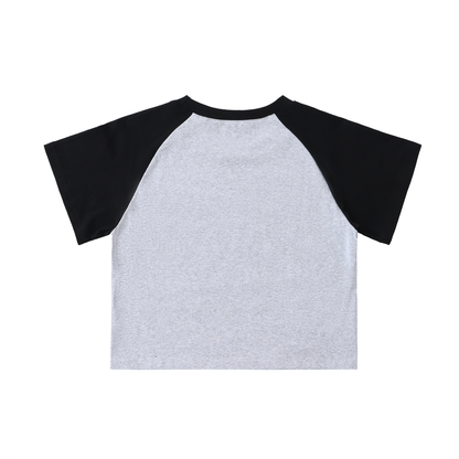 "wonder diary look"raglan sleeve tee