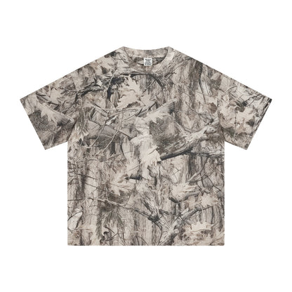 240GSM Men’s Loose-Fit Camouflage Short T-shirt Branch Camouflage