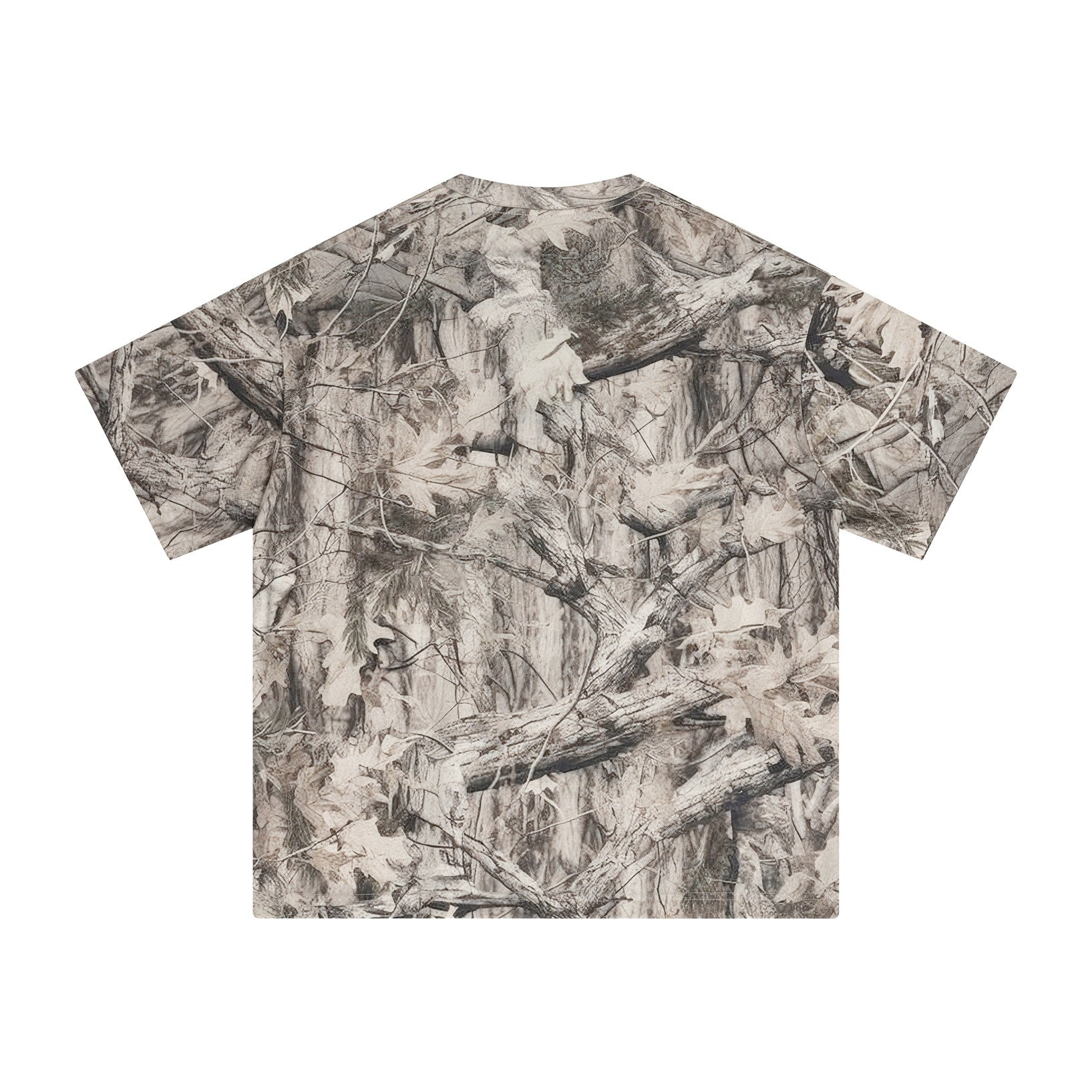 240GSM Men’s Loose-Fit Camouflage Short T-shirt Branch Camouflage