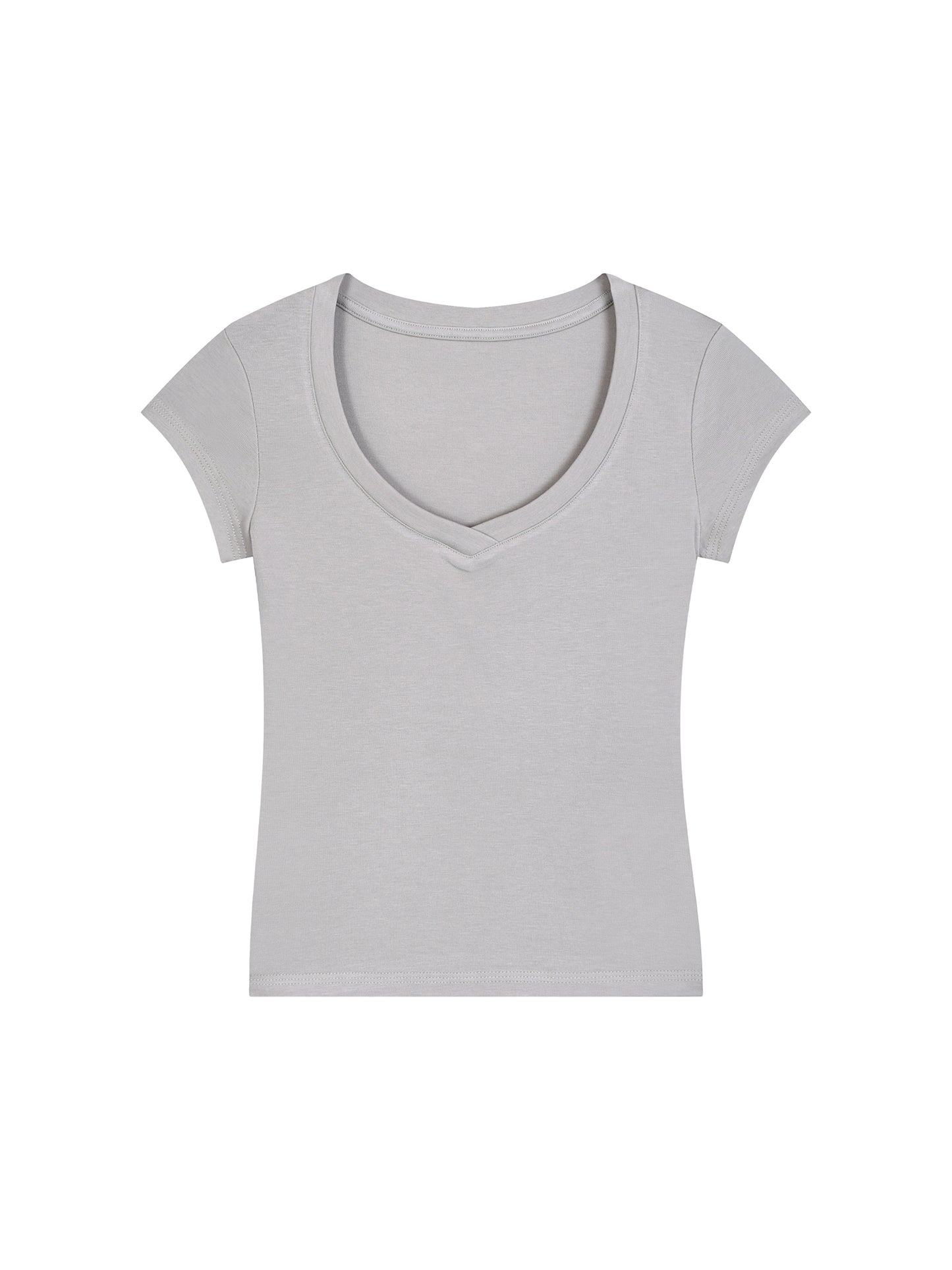 V-Neck Bodycon T-Shirt