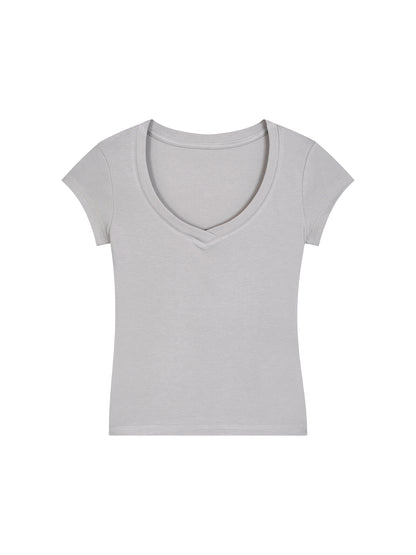 V-Neck Bodycon T-Shirt