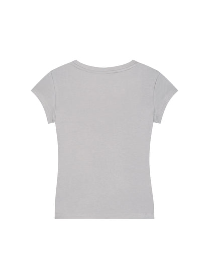 V-Neck Bodycon T-Shirt