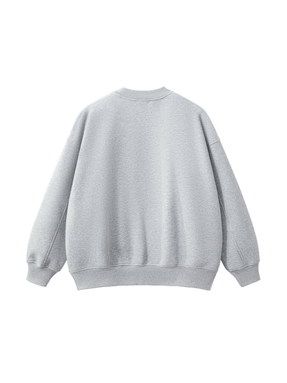 Fleece Side Slit Crewneck Sweatshirt