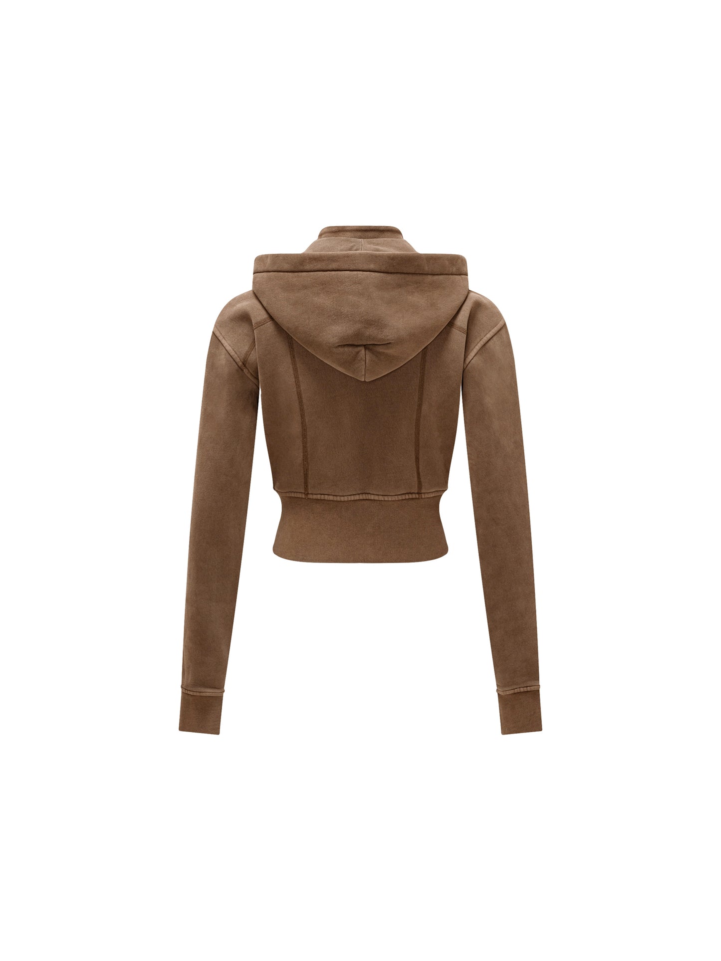 Vintage Washed Cropped Fleece Hoodie