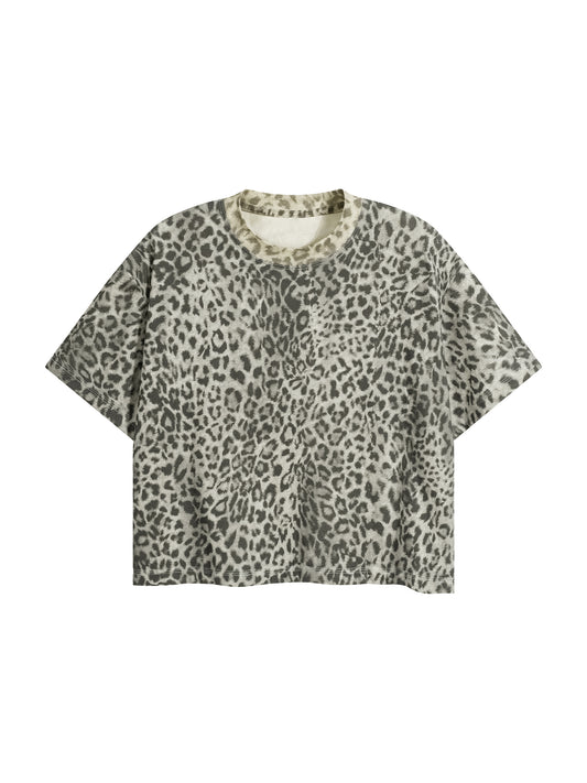 Leopard Print Boxy T-Shirt