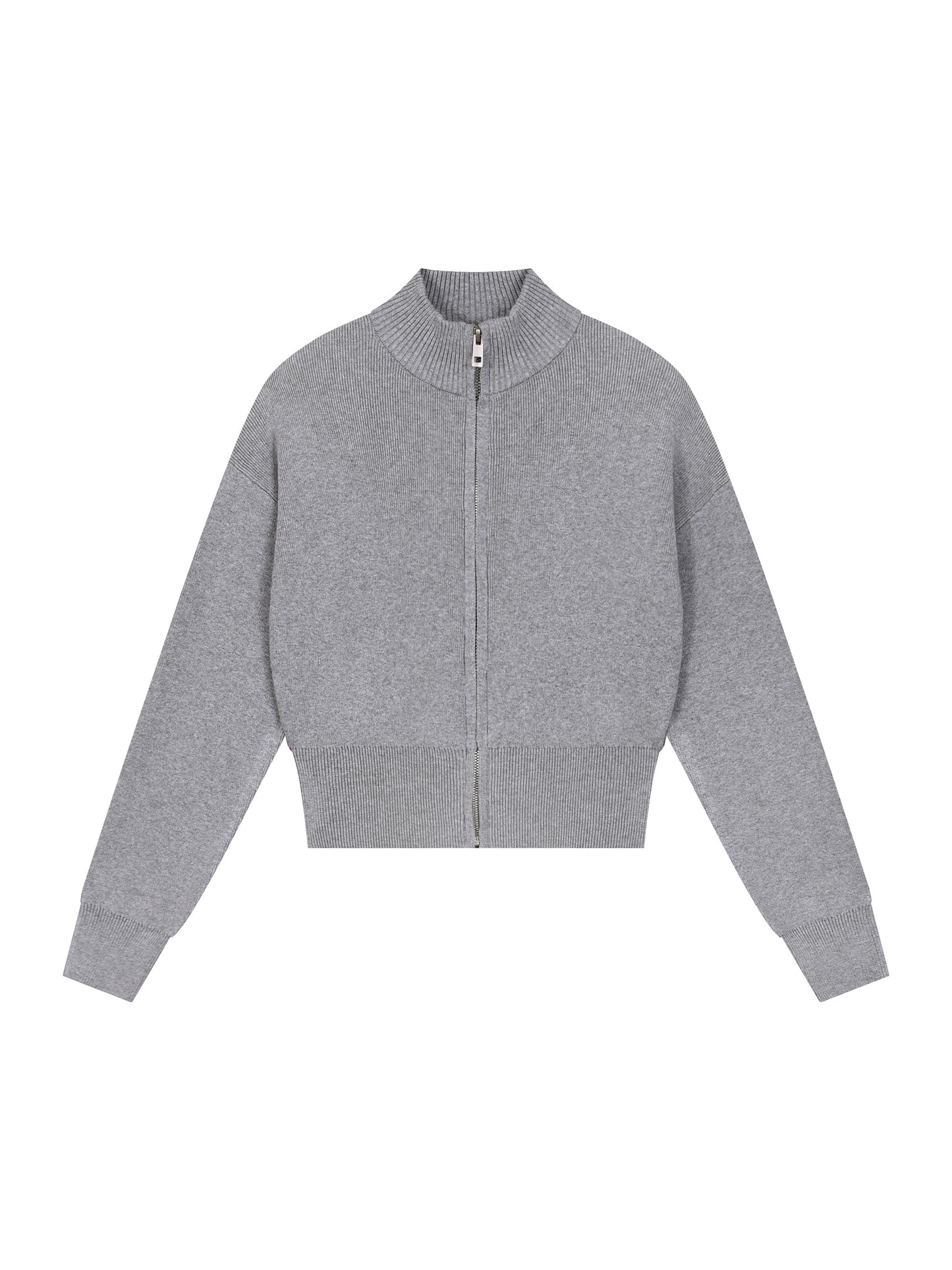 Mock Neck Zip Up Cardigan
