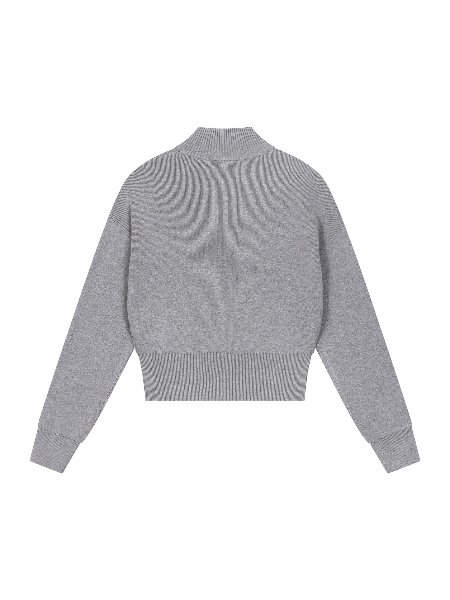 Mock Neck Zip Up Cardigan