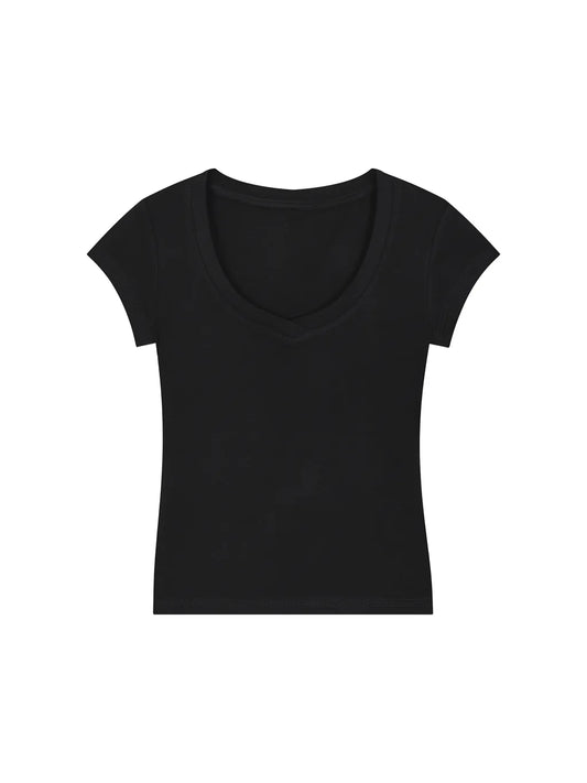 V-Neck Bodycon T-Shirt
