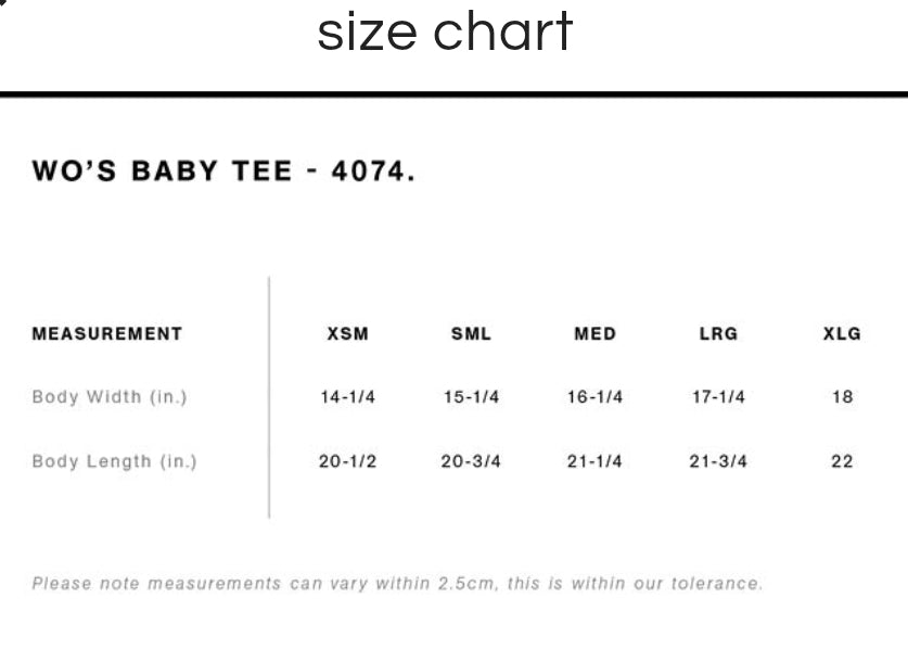 Womens Rib Baby Tee