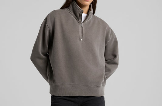 Wo's Relaxed Faded Half Zip