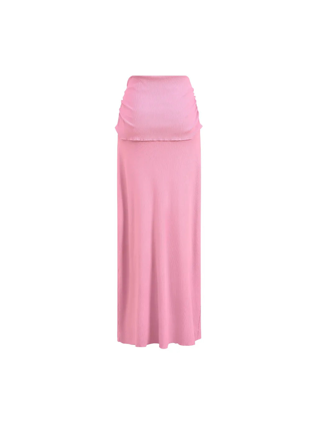 Dyed Washed Straight Hip-Hugging Slim Maxi Skirt