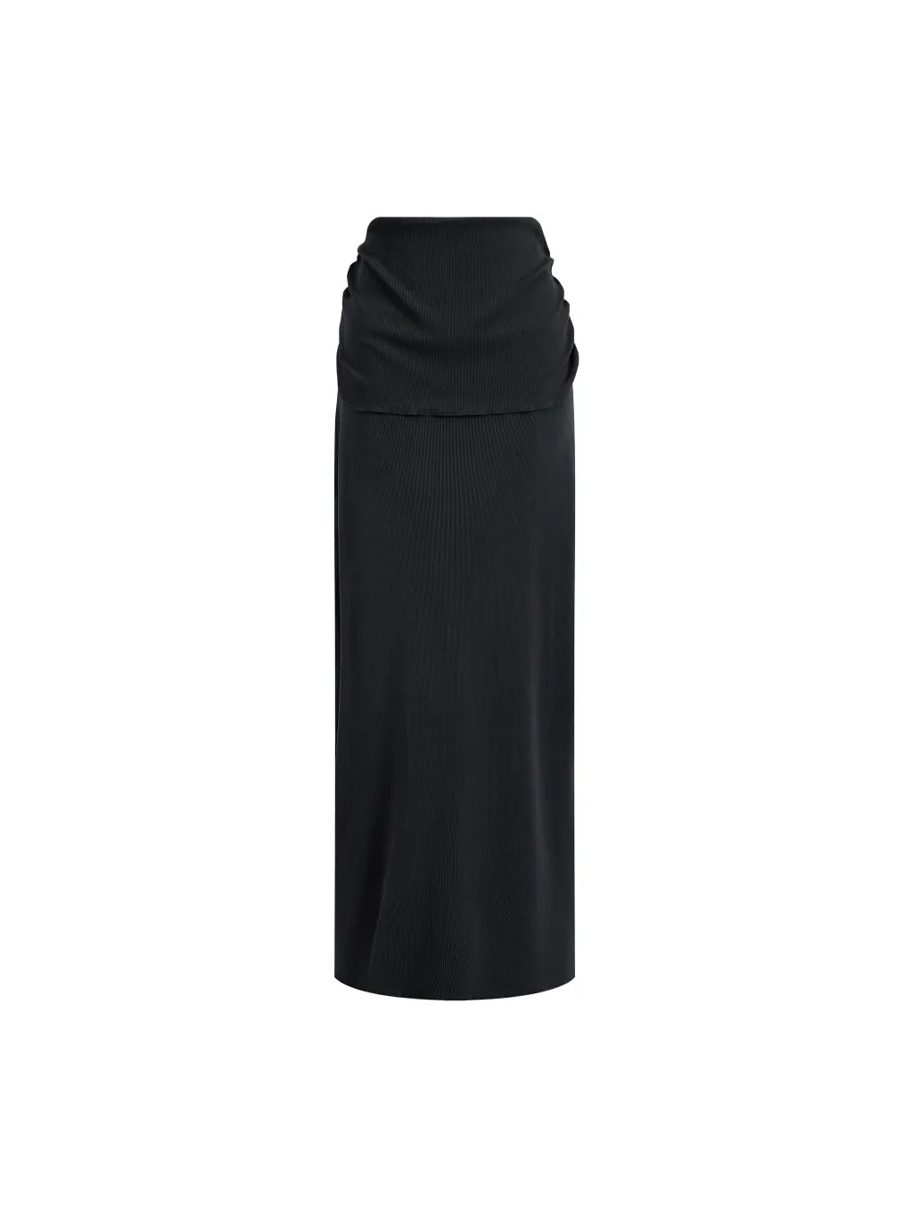 Dyed Washed Straight Hip-Hugging Slim Maxi Skirt