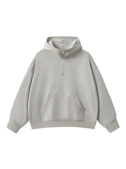 Big Hood Half-Zip Fleece Hoodie