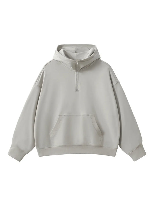 Big Hood Half-Zip Fleece Hoodie