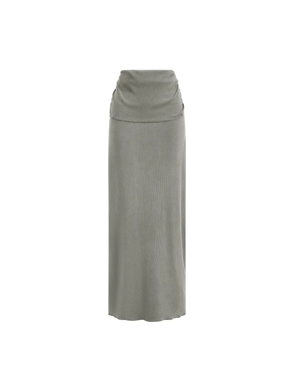 Dyed Washed Straight Hip-Hugging Slim Maxi Skirt