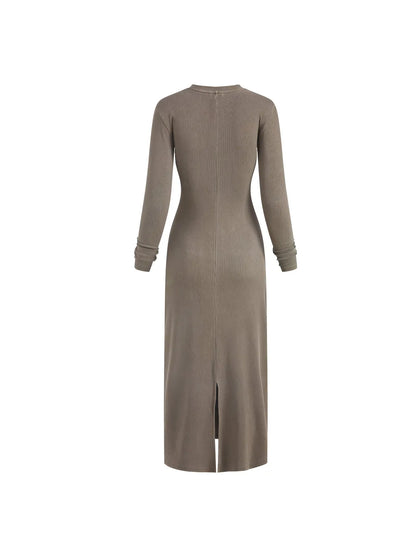 Dyed Washed Slit Maxi Dress